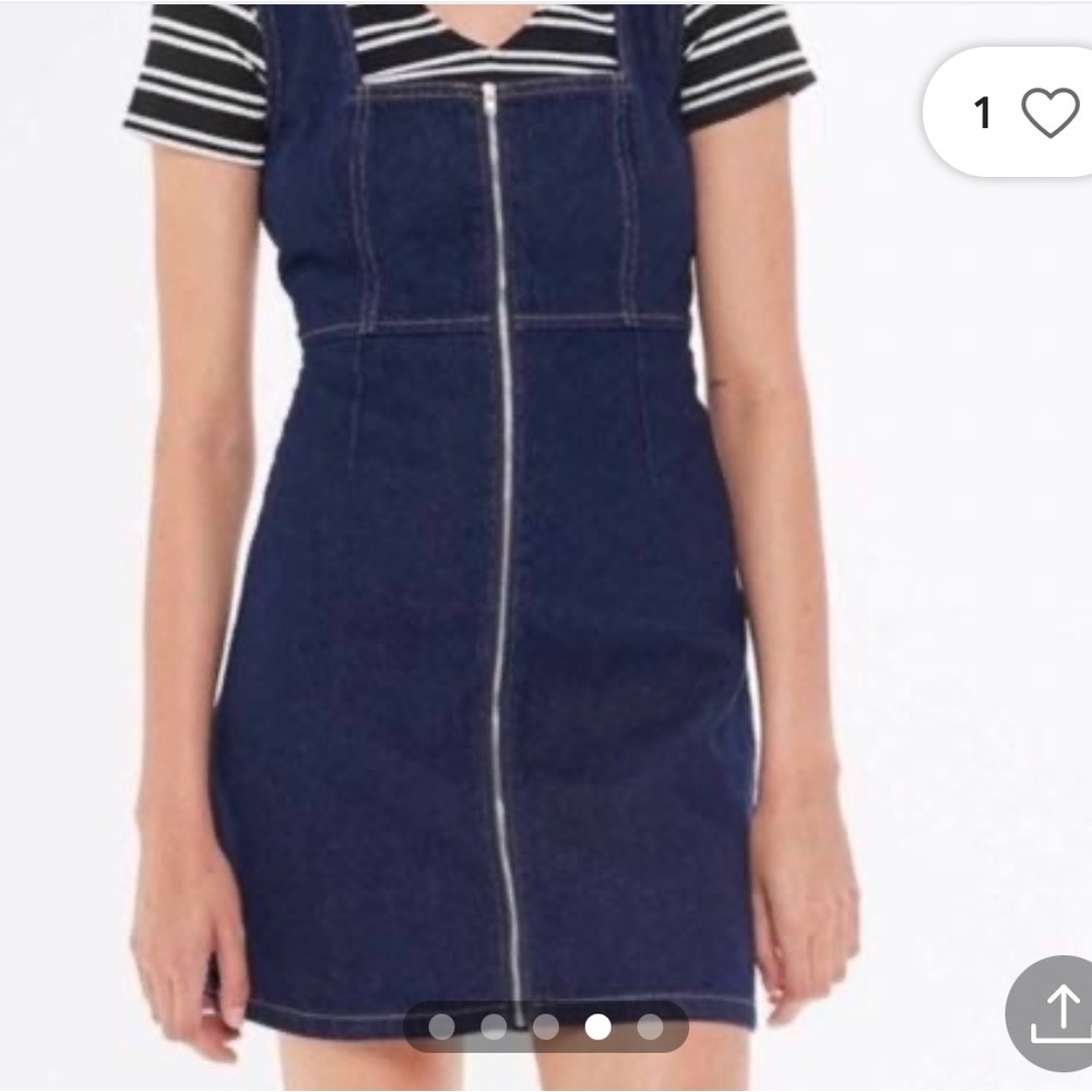 UO BDG Zell Denim Zip Dress Sz 8